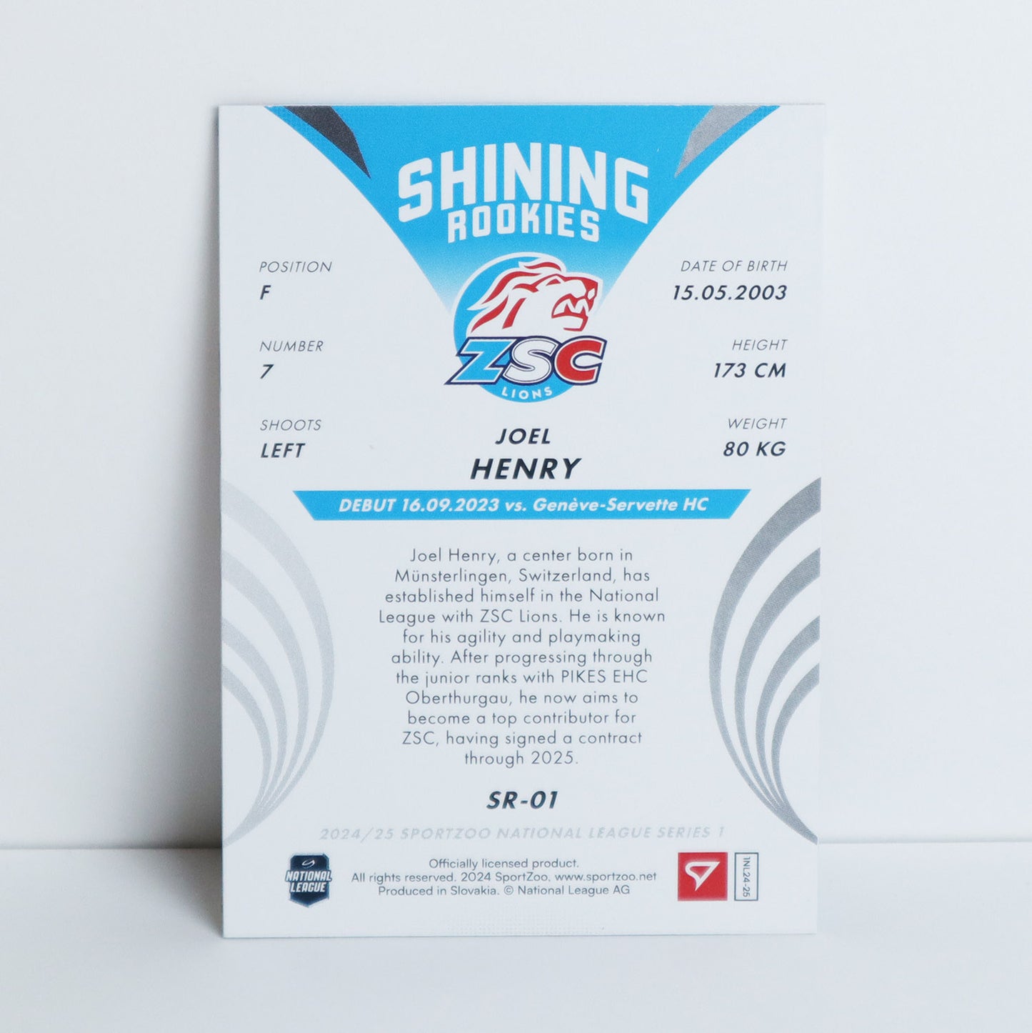 SR-01 - ZSC - JOEL HENRY - SHINING ROOKIES COPPER - 01/69