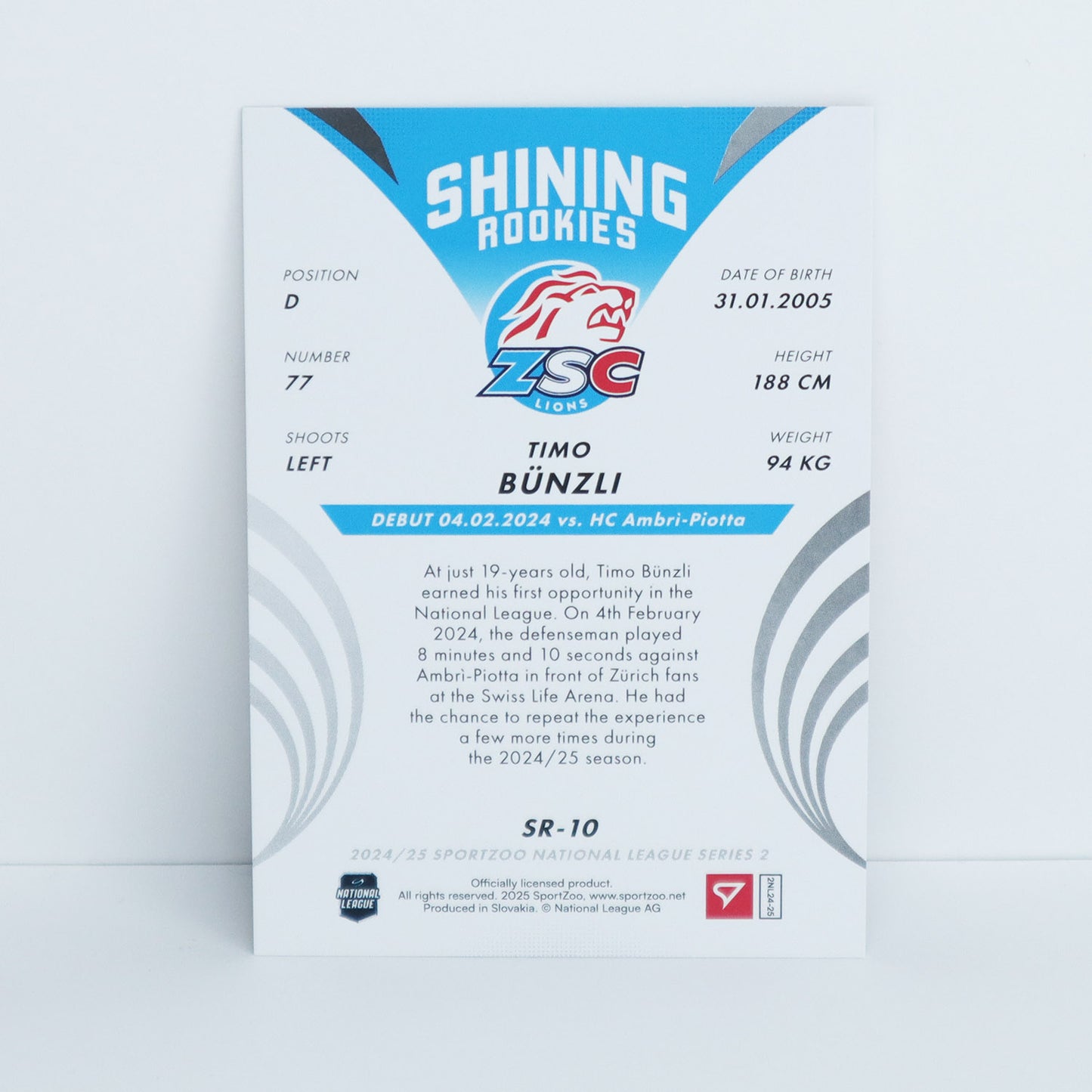 SR-10 - ZSC - TIMO BUNZLI - SHINING ROOKIES COPPER - 60/69