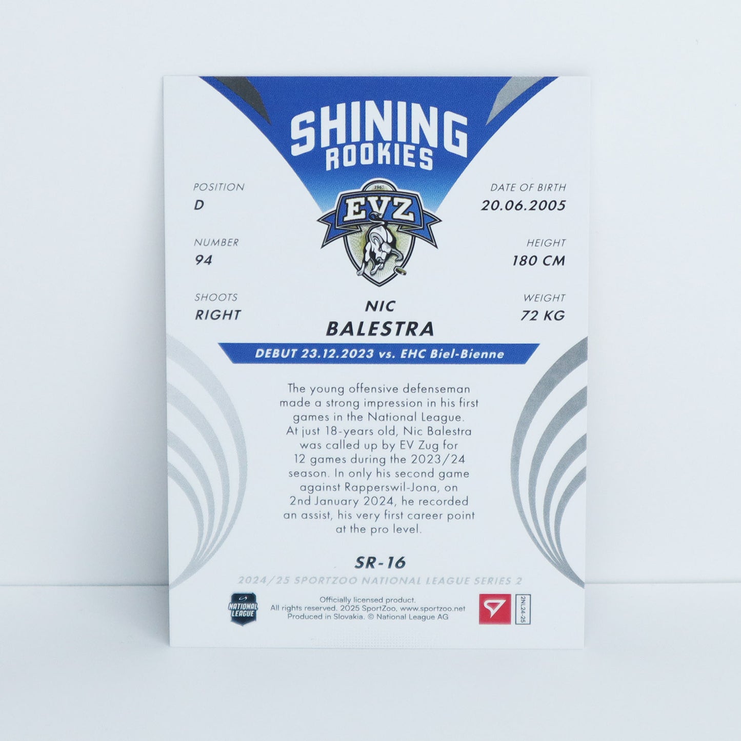 SR-16 - EVZ - NIC BALESTRA - SHINING ROOKIES COPPER - 07/69