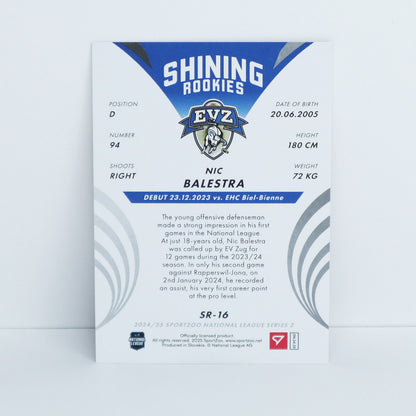 SR-16 - EVZ - NIC BALESTRA - SHINING ROOKIES COPPER - 43/69