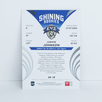 SR-18 - EVZ - LUDVIG JOHNSON - SHINING ROOKIES COPPER - 01/69