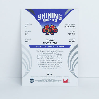 SR-21 - EHCB - NIKLAS BLESSING - SHINING ROOKIES COPPER - 24/69