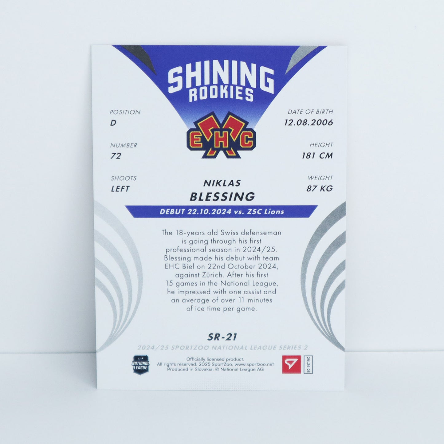 SR-21 - EHCB - NIKLAS BLESSING - SHINING ROOKIES COPPER - 38/69