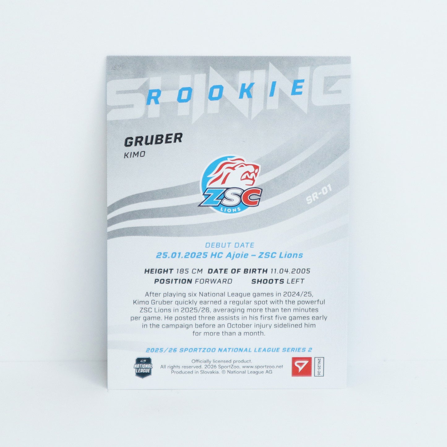 SR-01 - ZSC - KIMO GRUBER - SHINING ROOKIES GOLD - 58/69