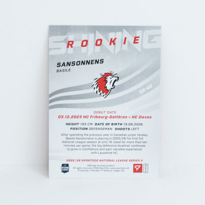 SR-02 - LHC - BASILE SANSONNENS - SHINING ROOKIES GOLD - 69/69