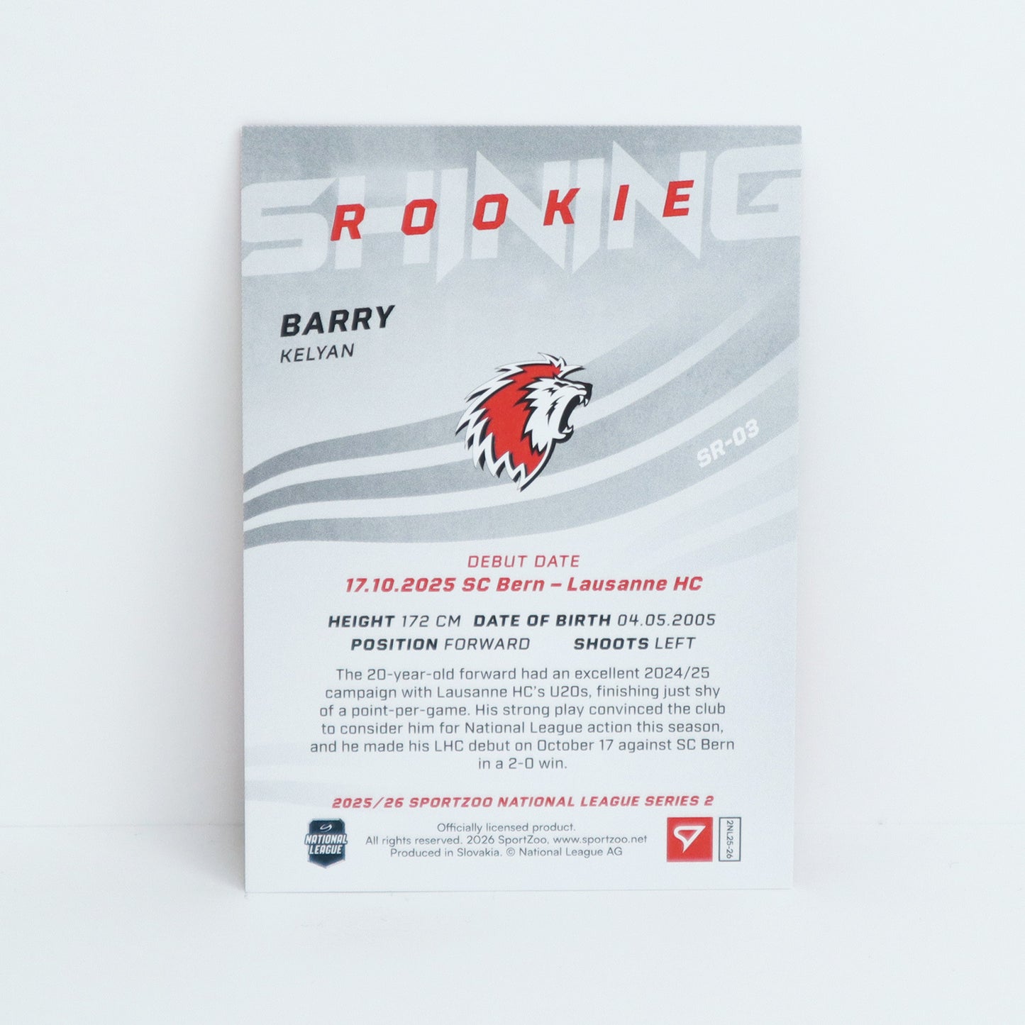 SR-03 - LHC - KELYAN BARRY - SHINING ROOKIES GOLD - 33/69
