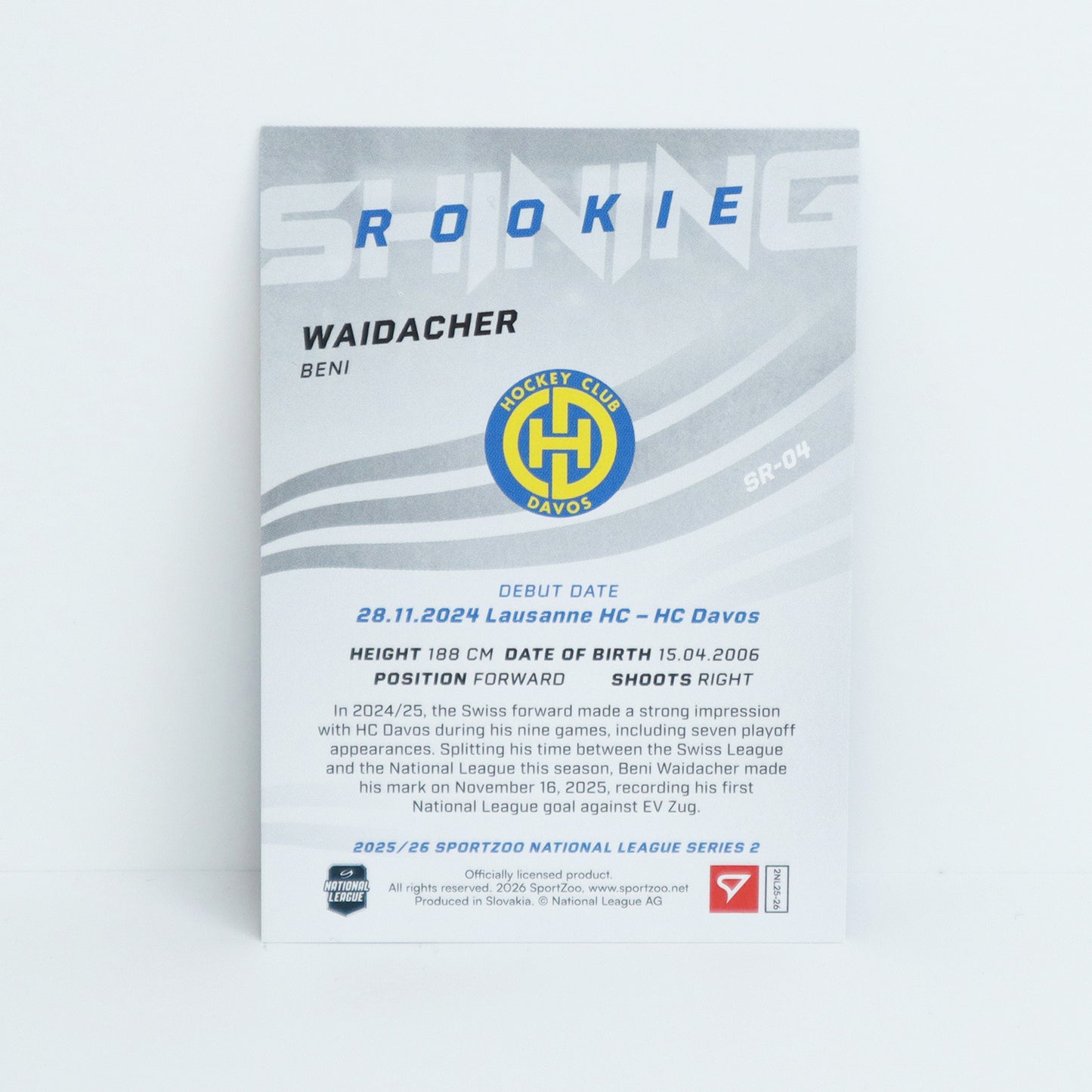 SR-04 - HCD - BENI WAIDACHER - SHINING ROOKIES GOLD - 42/69