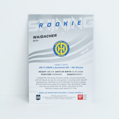 SR-04 - HCD - BENI WAIDACHER - SHINING ROOKIES GOLD - 66/69