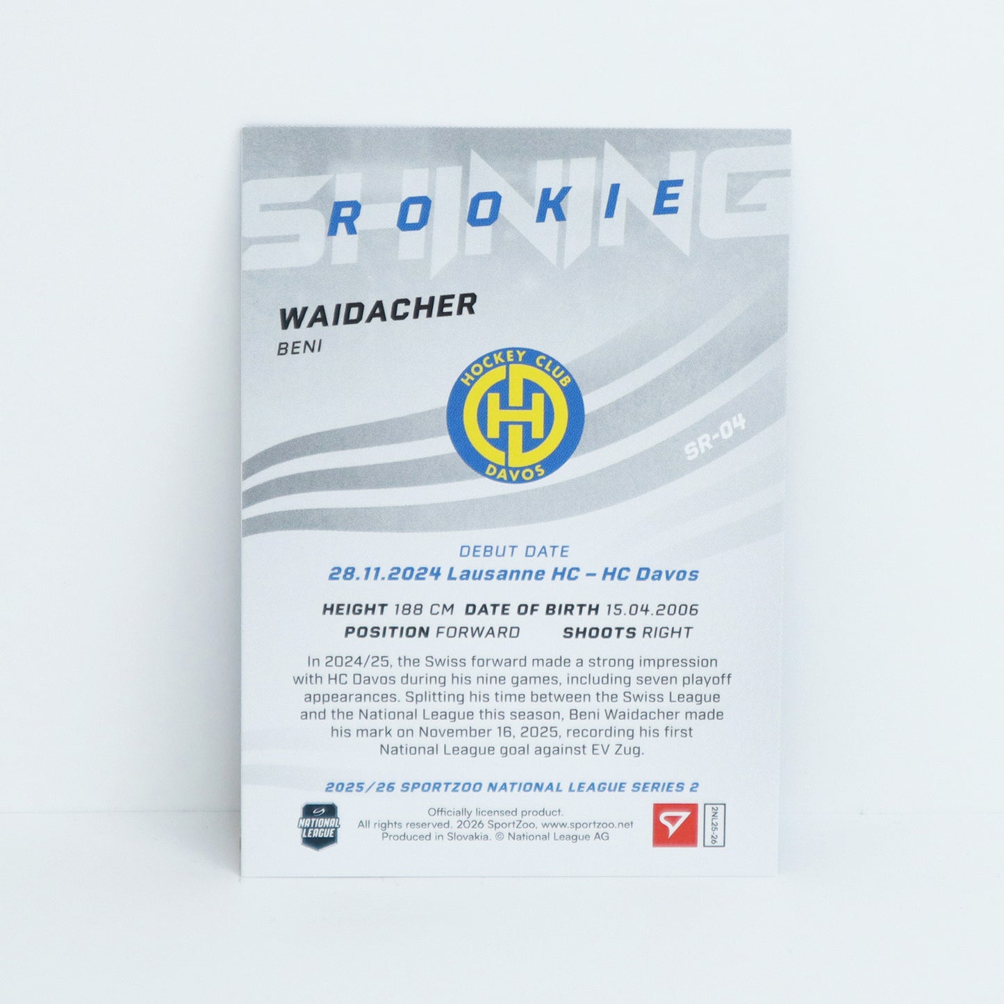 SR-04 - HCD - BENI WAIDACHER - SHINING ROOKIES BASE