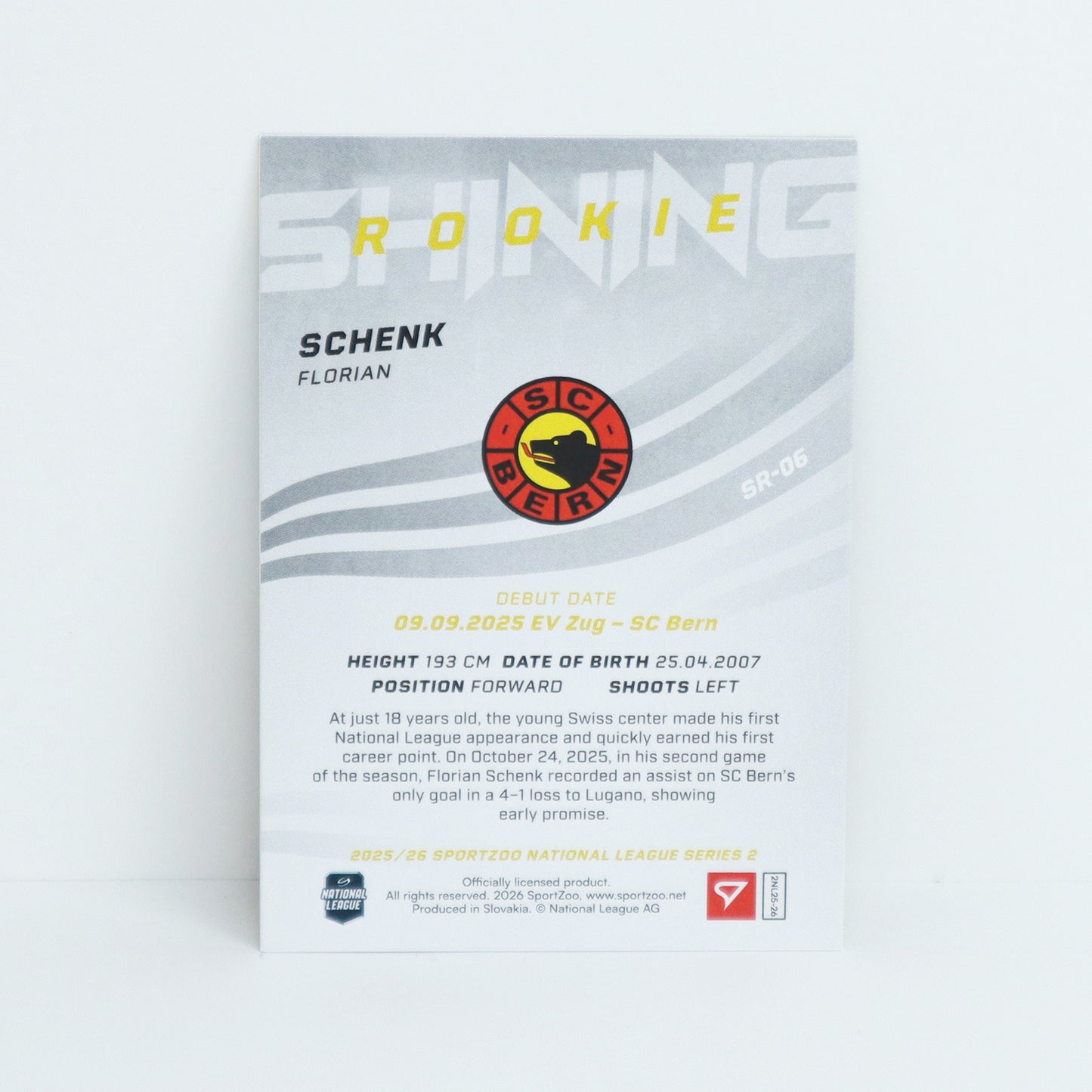 SR-06 - SCB - FLORIAN SCHENK - SHINING ROOKIES BASE