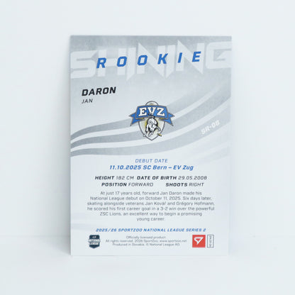 SR-08 - EVZ - JAN DARON - SHINING ROOKIES GOLD - 25/69