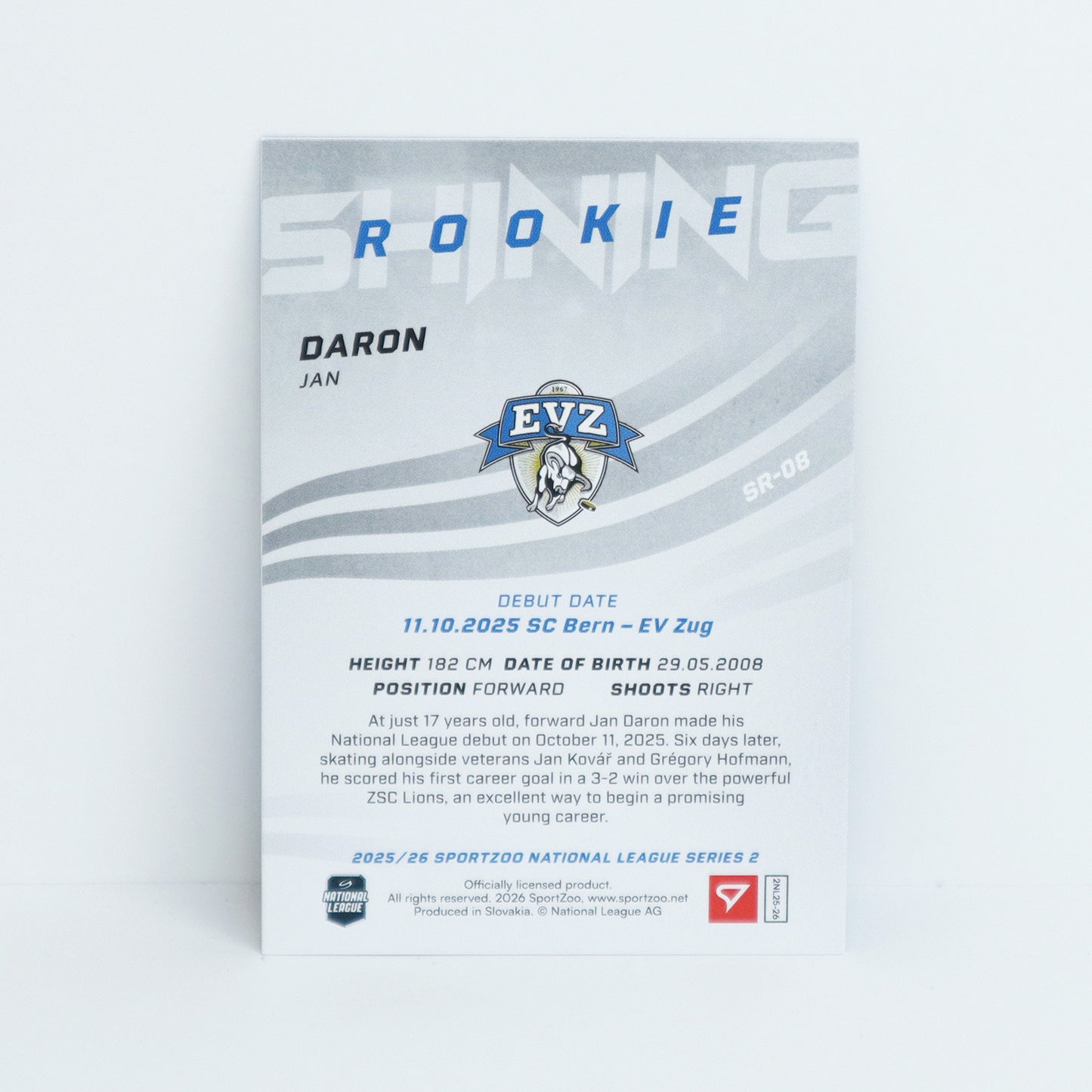 SR-08 - EVZ - JAN DARON - SHINING ROOKIES BASE