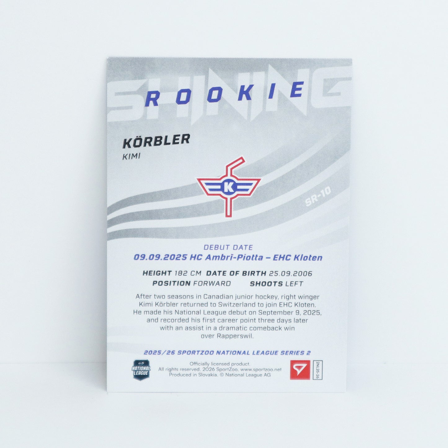 SR-10 - EHCK - KIMI KORBLER - SHINING ROOKIES BASE