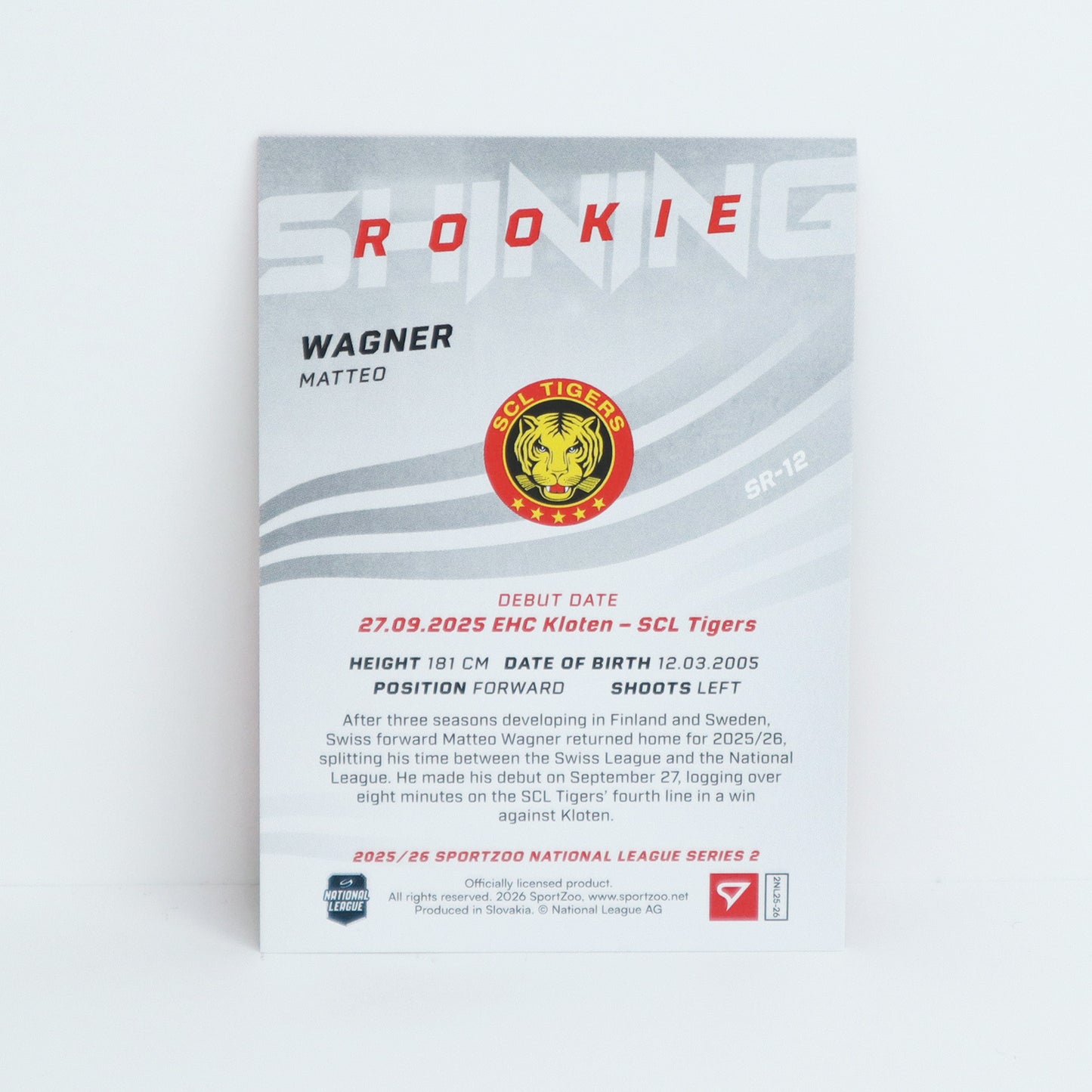 SR-12 - SCL - MATTEO WAGNER - SHINING ROOKIES GOLD - 28/69