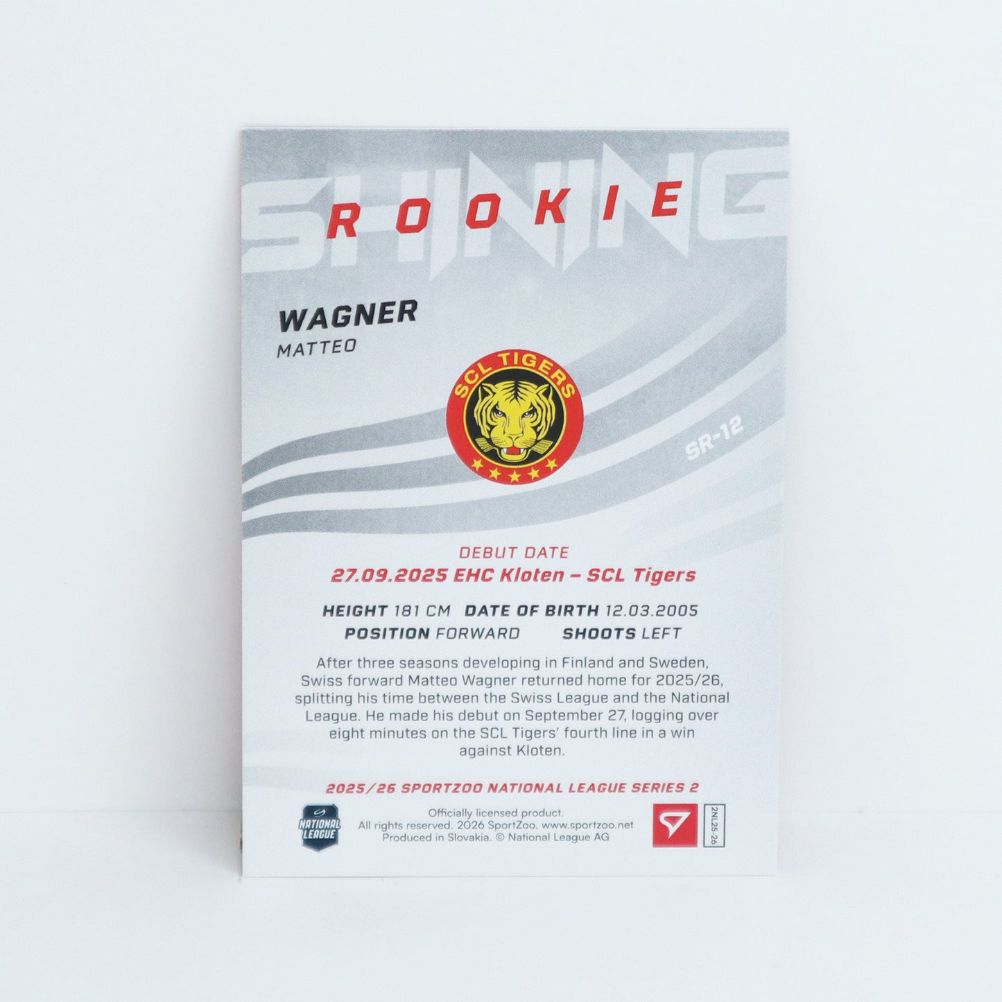 SR-12 - SCL - MATTEO WAGNER - SHINING ROOKIES BASE