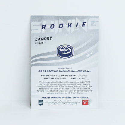 SR-14 - HCAP - LUKAS LANDRY - SHINING ROOKIES GOLD - 45/69