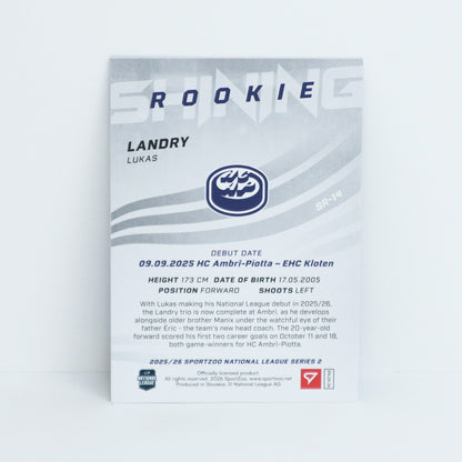 SR-14 - HCAP - LUKAS LANDRY - SHINING ROOKIES BASE