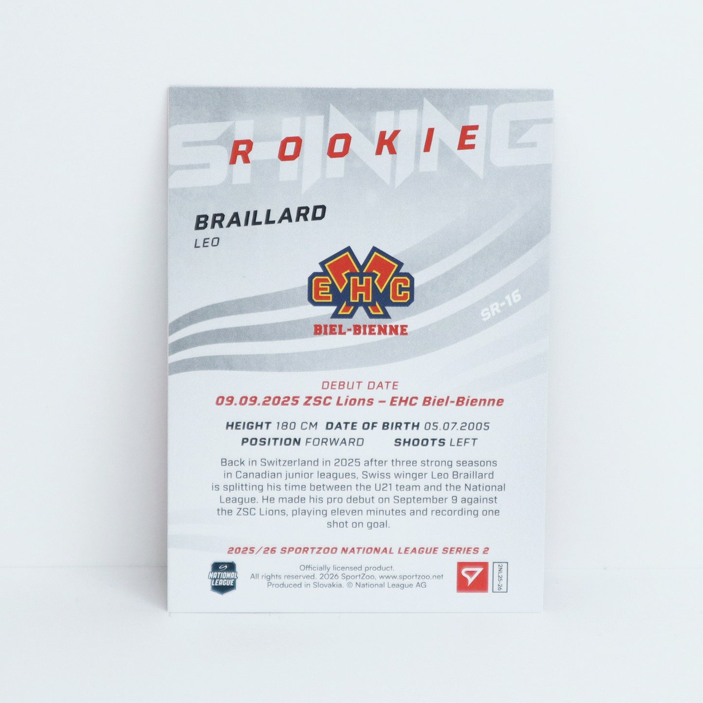 SR-16 - EHCB - LEO BRAILLARD - SHINING ROOKIES BASE