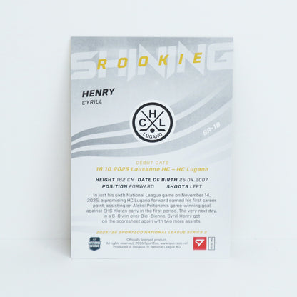 SR-18 - HCL - CYRILL HENRY - SHINING ROOKIES GOLD - 18/69